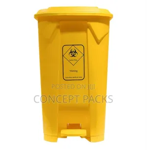 Generic Yellow 100 Litres Pedal Biohazard Bin Without Wheels