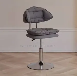 Elegant Gray Adjustable Height Bar Stool Armless Yt5r