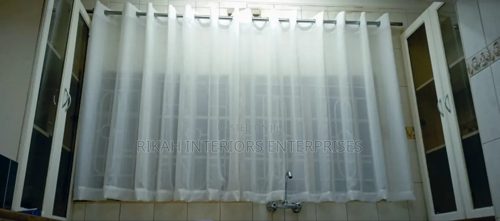 Sheer With Rings for Kitchen Windows