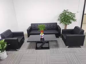 Sofas: Modular 5-Users Leather Visitor Waiting Sofa Set