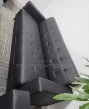 Sofas: Office Leather Modular Waiting Area Sofa for Five