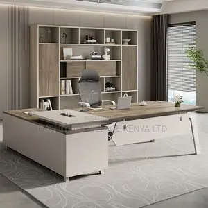 Office Desk:1800mm Solid Manager Desk With Extension Storage