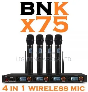 Proffesional BNK X75 Wireless 4 in 1 Digital Wireless Microphones Uhf