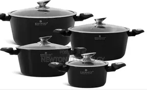 Black Edenberg 8 Pieces Nonstick Cookware Set