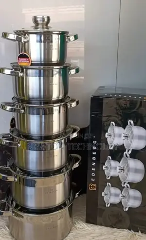 12 Pieces Stainless Steel Edenburg Cookware Set