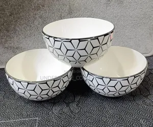 6pcs White Black Bowls