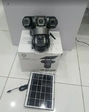 4g PTZ Triple-Lens Solar Camera V380 Wireless