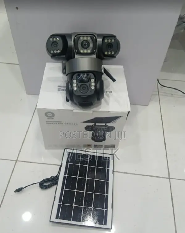 4g PTZ Triple-Lens Solar Camera V380 Wireless