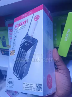 50000 Mah Excellent Power Bank.4 Inbuilt Cables
