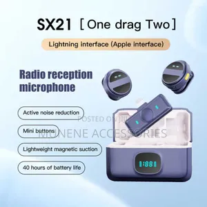 Sx21 Usb C Dual Wireless Lavalier Microphone Noise Cancel