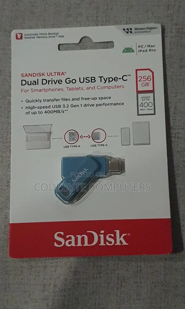 Sandisk 256gb Ultra Dual Drive Go Usb Type-c 256gb