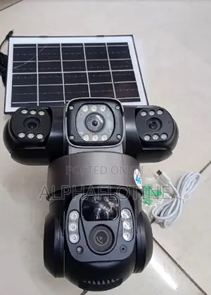 New Solar Powered 3 Lens 6mp Security CCTV Camera