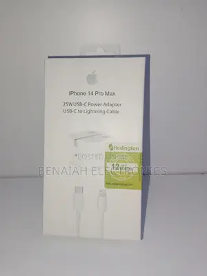 iPhone 14 Pro Max Charger 25watts Fast, (Usb Lighting Cable)