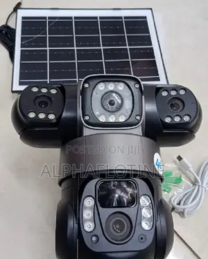 6mp Three Lens Security Camera Solar 4g Camera