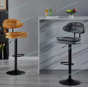 Unique Adjustable Height Counter Bar Stool With Metal Base 8