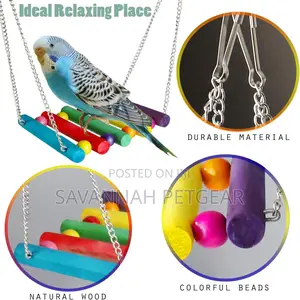 Bird Parakeet Cockatiel Toys, 12 PCS Pet Bird Cage Swing