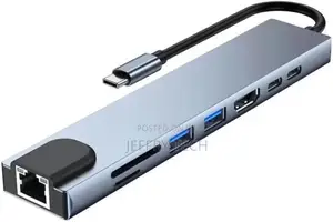 8 In1 Usb C Hub to Adapter Rj45 Station for for Pro Sd Tf