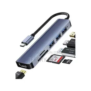 Barksdale Hub 6 in 1 Usb Type C Adapter Hdmi Sd/Tf Card R