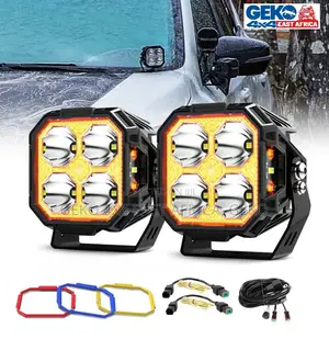 60w Cube Led Light With Drl, Side Shooter Amber Back Light