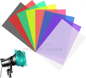 8 PCS Color Gel Light Filter Photography Lighting Gels Sheet