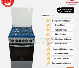 Eurochef Free Standing 3 Gas Burner +1 Electric Cooker