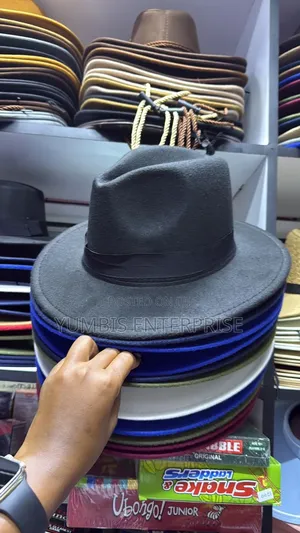 Unisex Black Fedora Hats
