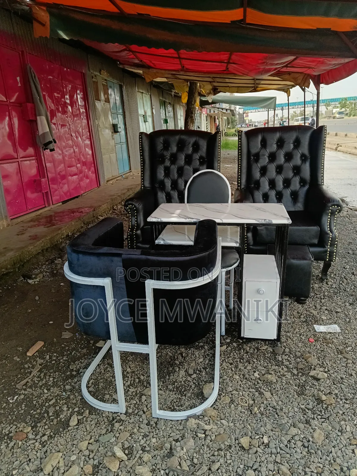 Manicure Set, Pedicure Leather Seats