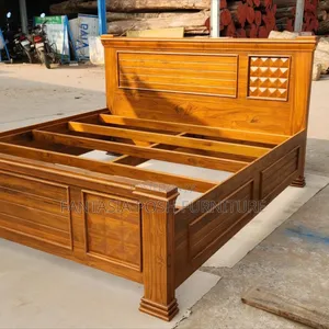 5x6 Luxurious Pure Solid Mahogany Panel Bed - Free Delivery