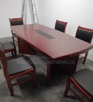 Office Table: Executive Red Mahogany Board Table-2400mm