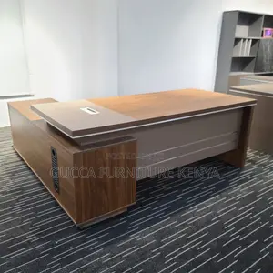 Office Desk:1800mm Modern L-Desk With Side Storage-Wooden