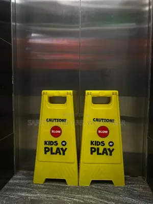 Caution Board Bright Yellow Double Sided.