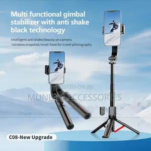 C08 Phone Stabilizer Gimbal 1axis Tripod Remote Selfie Stick