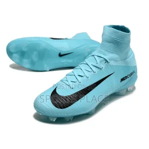 Nike Skyblue Superfly 5 Elite Fg Football Boots Mercurial
