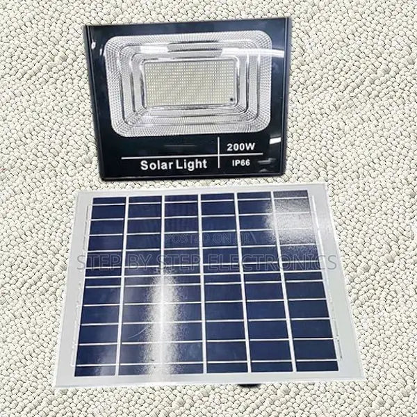200w Solar Flood Light With Solar Panel and Remote Control