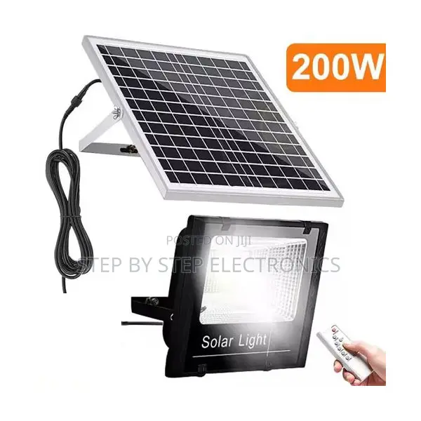 200 W Solar Flood Light-With Remote Control-Auto on and Off