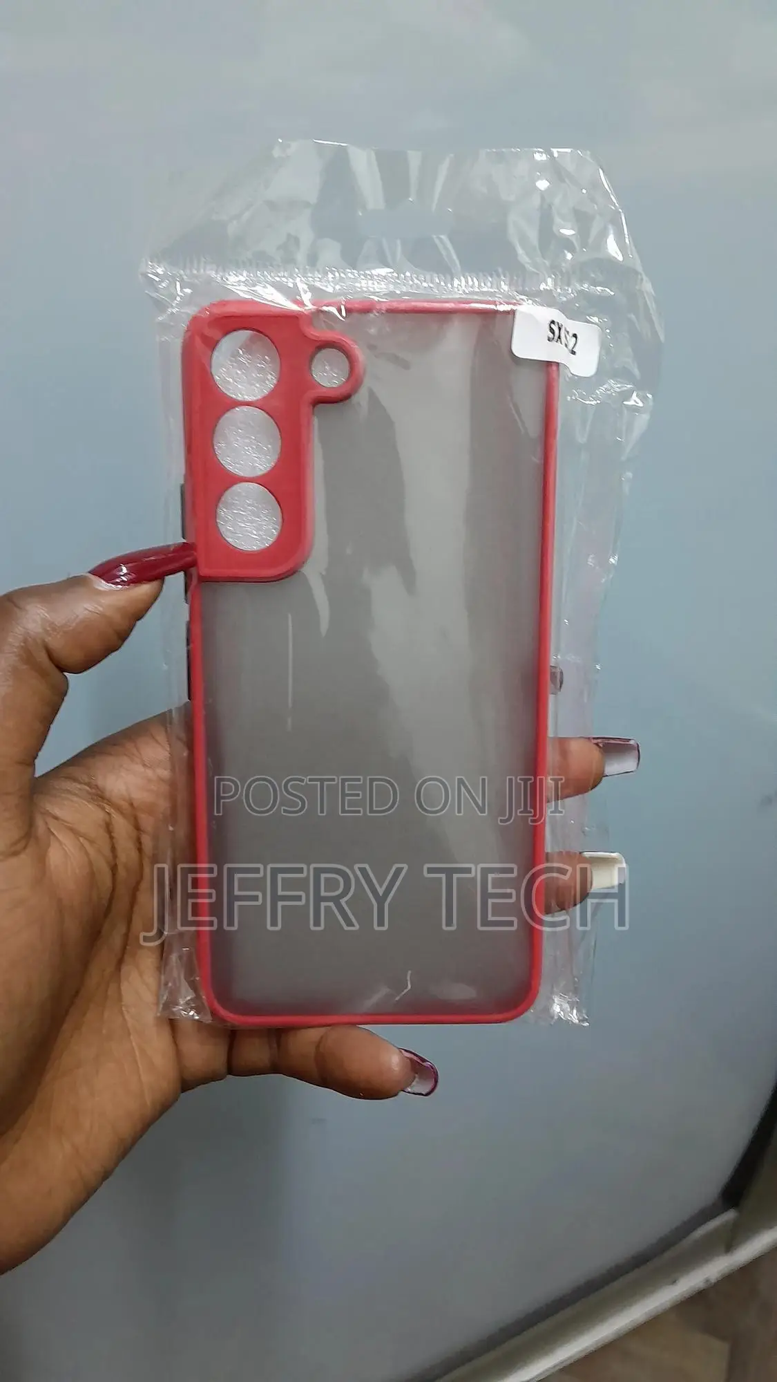 Blarae Samsung Galaxy S22 Mychoice Transclucent Case -Red