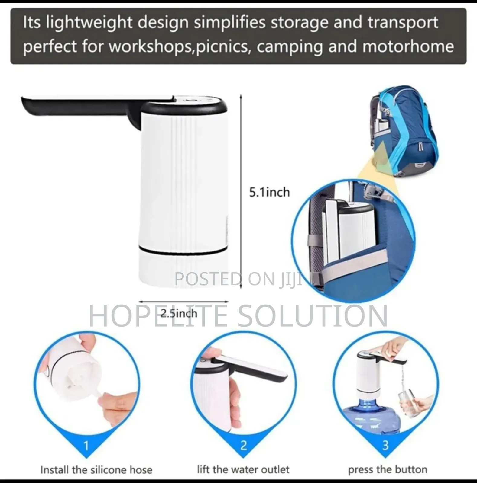 Portable Water Bottle Pump