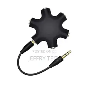 5-Way Multi Headphone Audio Sp Litter Aux Adapter Connector