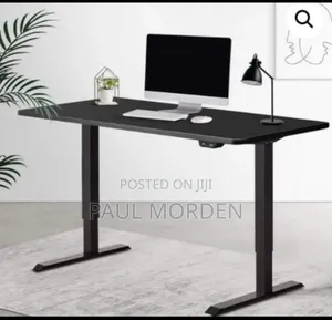 Black Automatic Adjustable Height Table