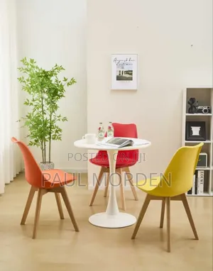 Padded Dining Chair With Round Dining Table
