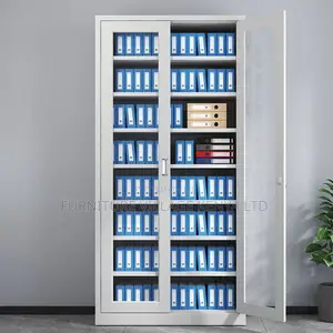 Cabinets: Office Modern Showcase Cabinet With Twin Doors
