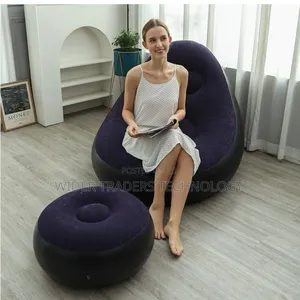 *Inflatable Deluxe Lounge Seat Portable With Manual Pump