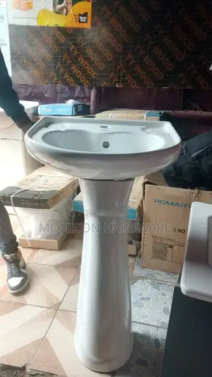 Pedestal Hand Wash Basin -White Color