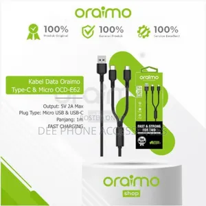2 in 1 Oraimo Charging Cable