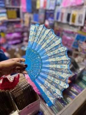 Light Blue Hand Fan/Wedding Foldable Fans