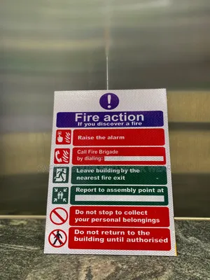 Fire Action Signs For Safety Compliance
