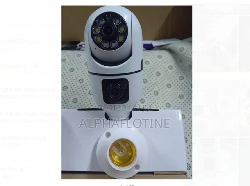 Double Lens PTZ Bulb Wifi Camera