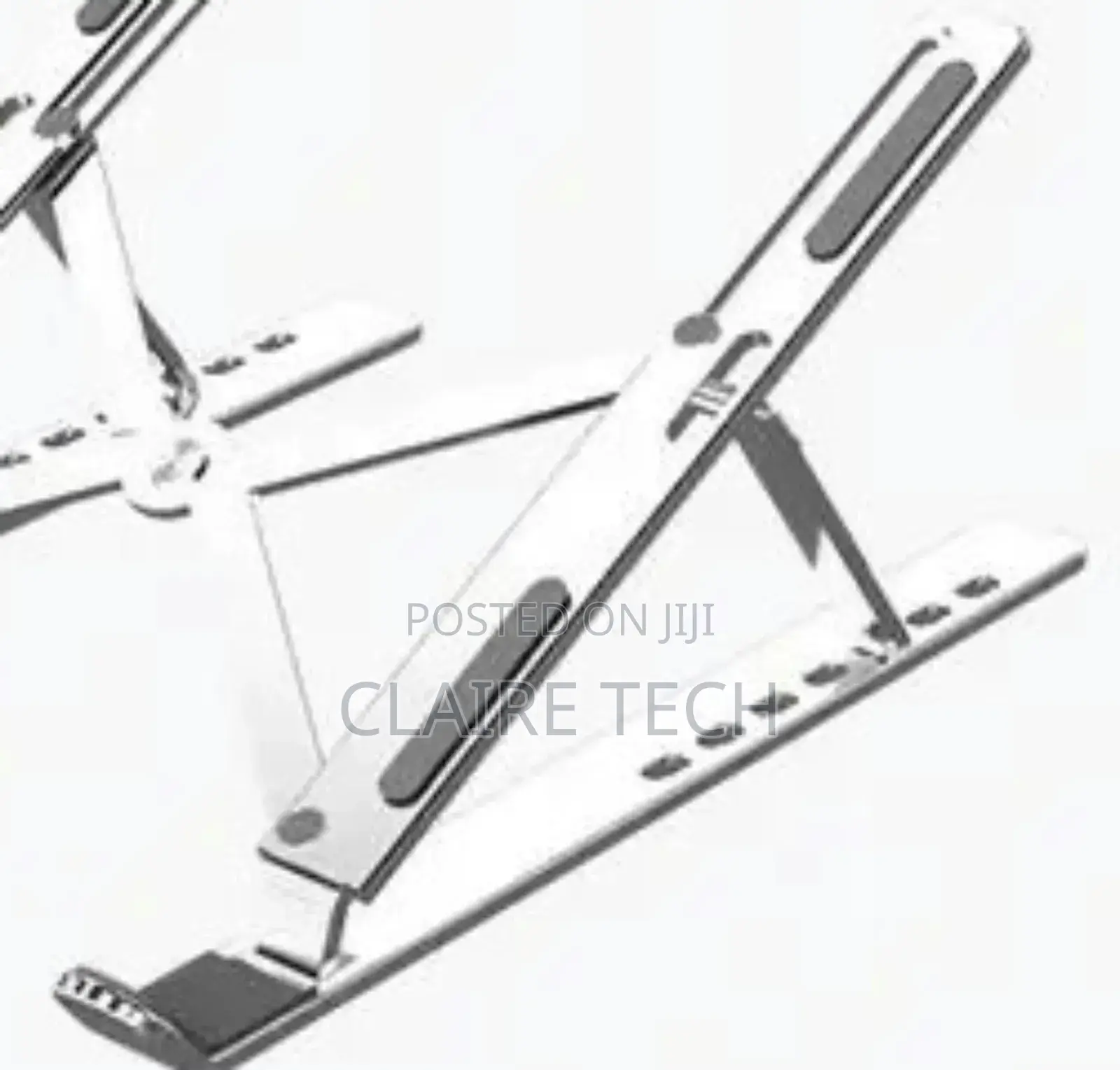 Foldable Plastic + Metal Laptop Stand-Black