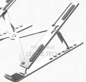 Foldable Plastic + Metal Laptop Stand-Black