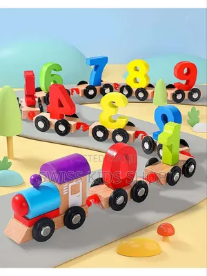 Wooden Number Train / Educational Toys / Number Toys